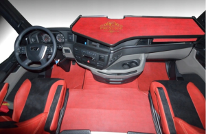 Półka MAN TGX OD 2020 duża z szufladą PRESTIGE LINE CZERWONA